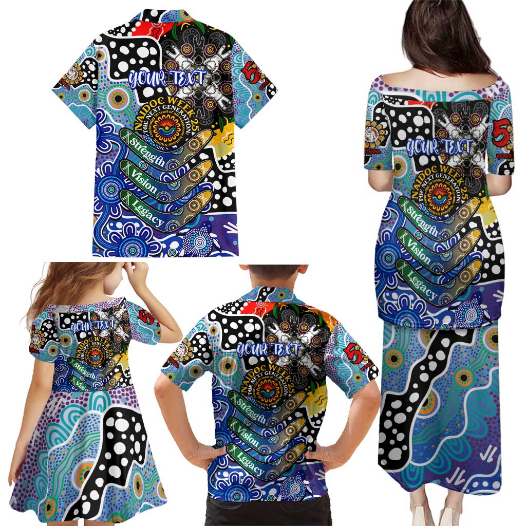 Personalised Bulldogs NRL Celebrating 50 Years of Naidoc Family Matching Puletasi and Hawaiian Shirt NAIDOC Week 2025 Aboriginal