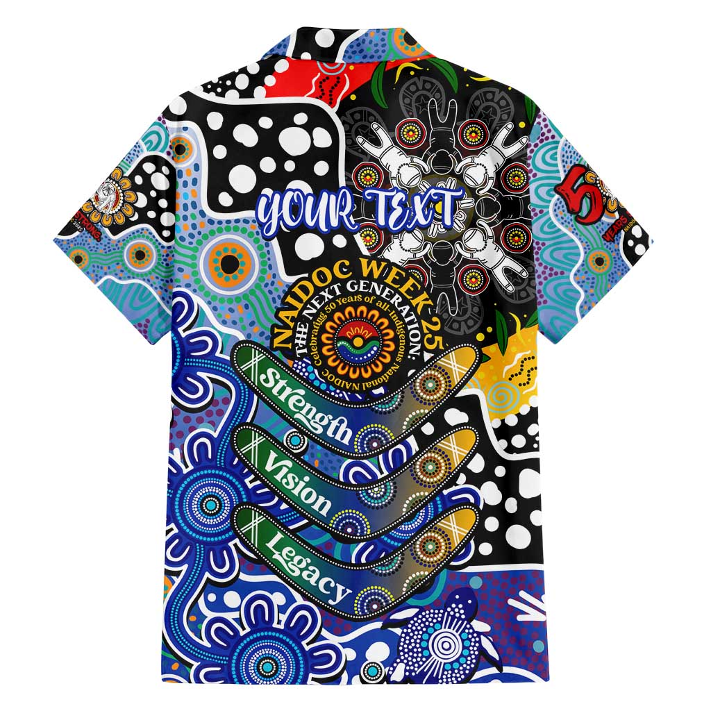 Personalised Bulldogs NRL Celebrating 50 Years of Naidoc Family Matching Puletasi and Hawaiian Shirt NAIDOC Week 2025 Aboriginal