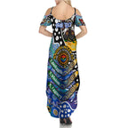 Personalised Bulldogs NRL Celebrating 50 Years of Naidoc Family Matching Summer Maxi Dress and Hawaiian Shirt NAIDOC Week 2025 Aboriginal