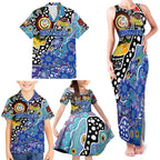 Personalised Bulldogs NRL Celebrating 50 Years of Naidoc Family Matching Tank Maxi Dress and Hawaiian Shirt NAIDOC Week 2025 Aboriginal