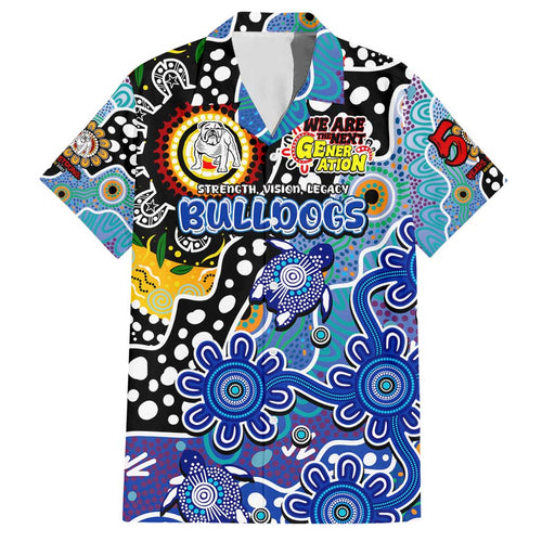 Personalised Bulldogs NRL Celebrating 50 Years of Naidoc Hawaiian Shirt NAIDOC Week 2025 Aboriginal