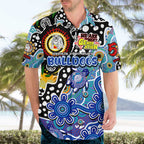 Personalised Bulldogs NRL Celebrating 50 Years of Naidoc Hawaiian Shirt NAIDOC Week 2025 Aboriginal