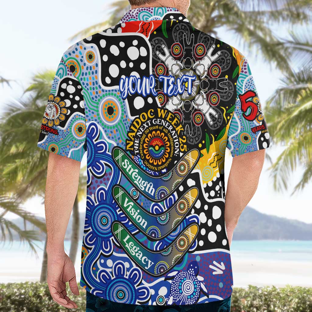 Personalised Bulldogs NRL Celebrating 50 Years of Naidoc Hawaiian Shirt NAIDOC Week 2025 Aboriginal