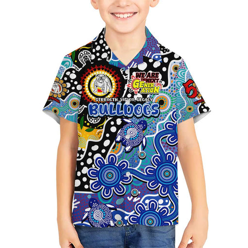 Personalised Bulldogs NRL Celebrating 50 Years of Naidoc Hawaiian Shirt NAIDOC Week 2025 Aboriginal