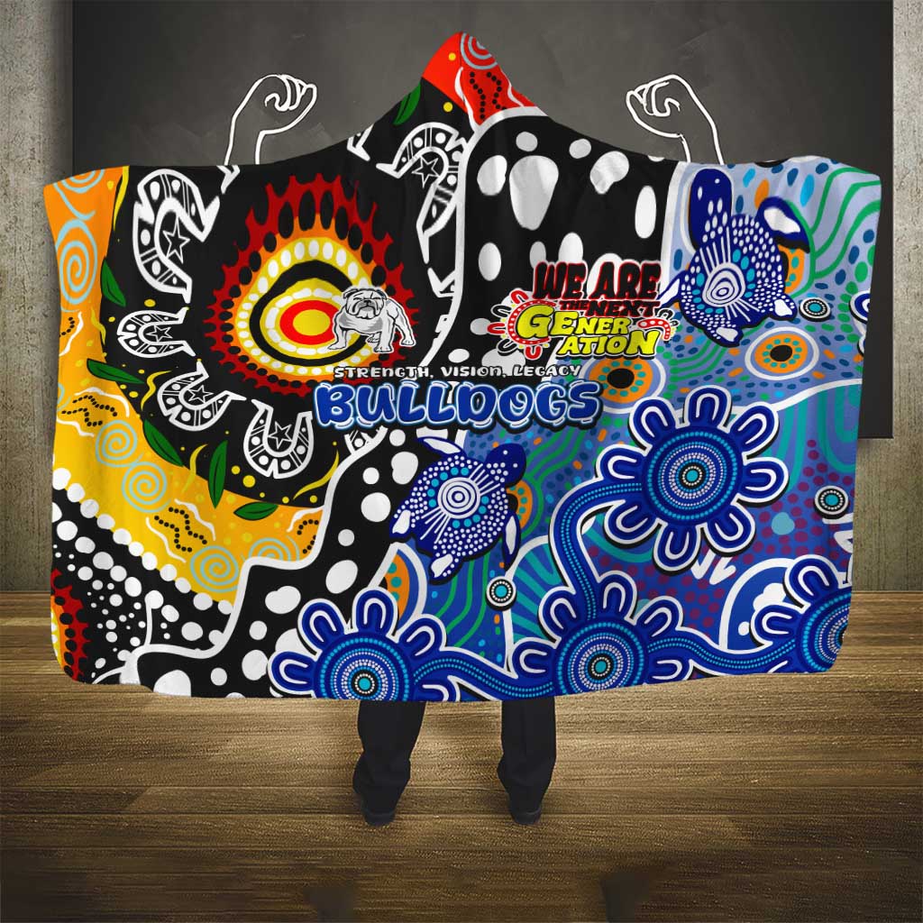 Bulldogs NRL Celebrating 50 Years of Naidoc Hooded Blanket NAIDOC Week 2025 Aboriginal