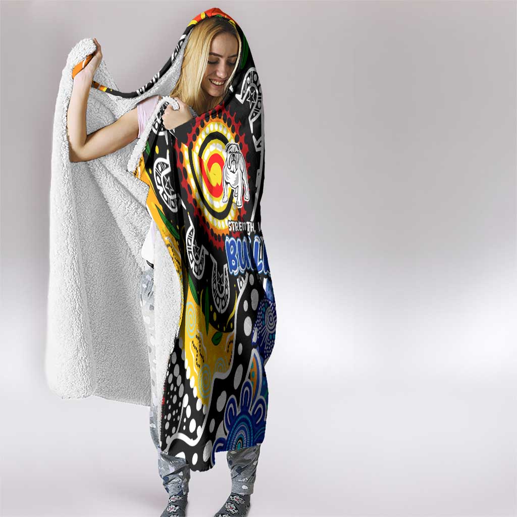 Bulldogs NRL Celebrating 50 Years of Naidoc Hooded Blanket NAIDOC Week 2025 Aboriginal