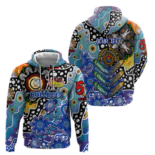 Personalised Bulldogs NRL Celebrating 50 Years of Naidoc Hoodie NAIDOC Week 2025 Aboriginal