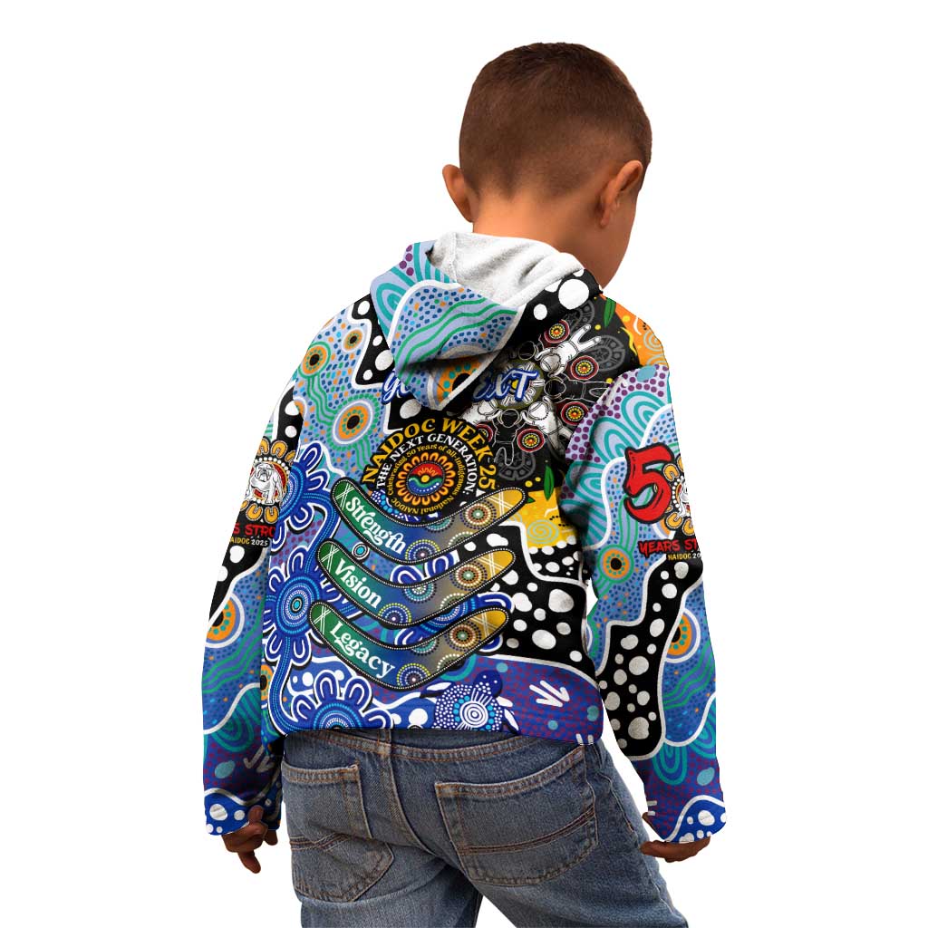 Personalised Bulldogs NRL Celebrating 50 Years of Naidoc Kid Hoodie NAIDOC Week 2025 Aboriginal