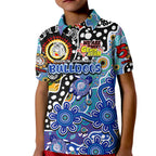 Personalised Bulldogs NRL Celebrating 50 Years of Naidoc Kid Polo Shirt NAIDOC Week 2025 Aboriginal