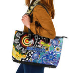 Bulldogs NRL Celebrating 50 Years of Naidoc Leather Tote Bag NAIDOC Week 2025 Aboriginal