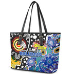 Bulldogs NRL Celebrating 50 Years of Naidoc Leather Tote Bag NAIDOC Week 2025 Aboriginal