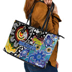Bulldogs NRL Celebrating 50 Years of Naidoc Leather Tote Bag NAIDOC Week 2025 Aboriginal