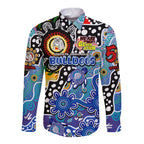 Personalised Bulldogs NRL Celebrating 50 Years of Naidoc Long Sleeve Button Shirt NAIDOC Week 2025 Aboriginal