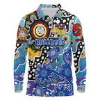 Personalised Bulldogs NRL Celebrating 50 Years of Naidoc Long Sleeve Polo Shirt NAIDOC Week 2025 Aboriginal