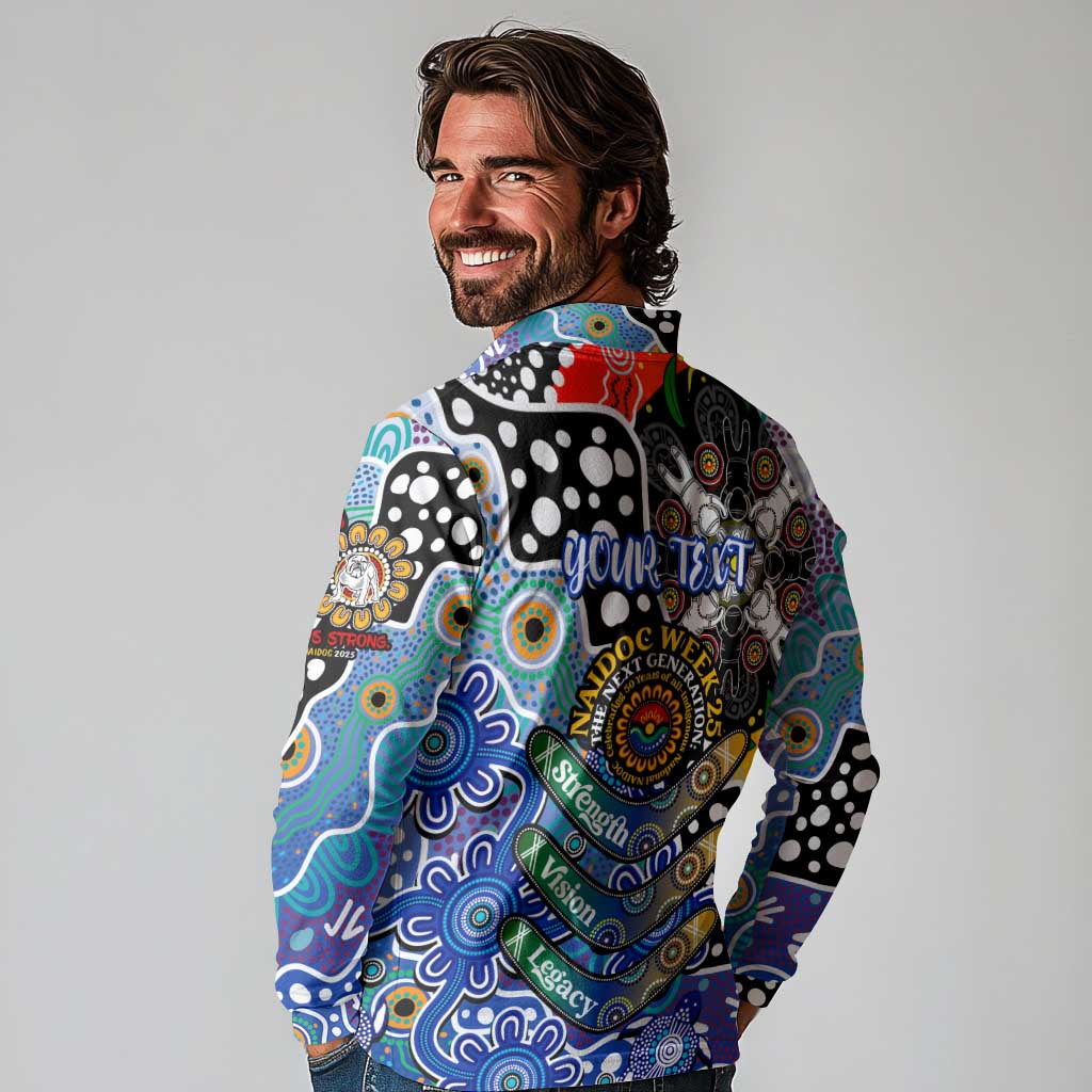 Personalised Bulldogs NRL Celebrating 50 Years of Naidoc Long Sleeve Polo Shirt NAIDOC Week 2025 Aboriginal