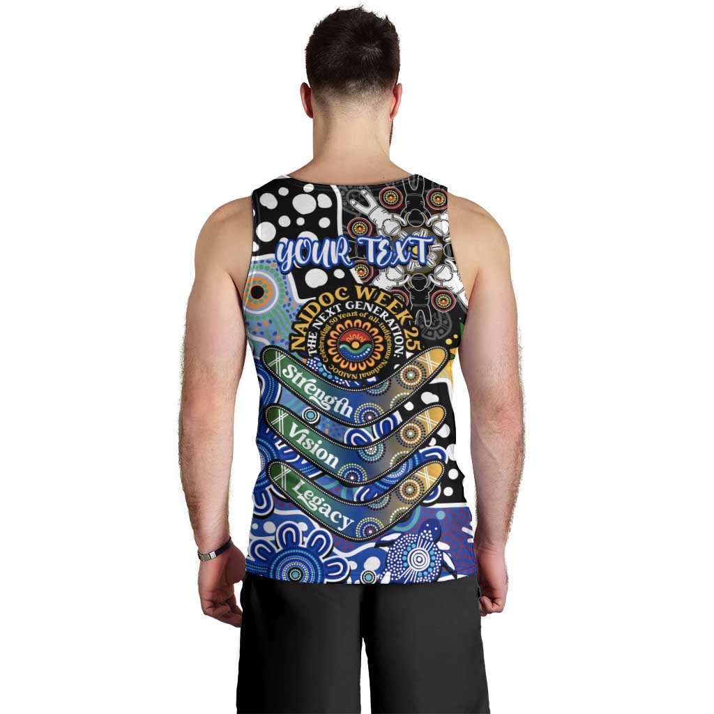 Personalised Bulldogs NRL Celebrating 50 Years of Naidoc Men Tank Top NAIDOC Week 2025 Aboriginal