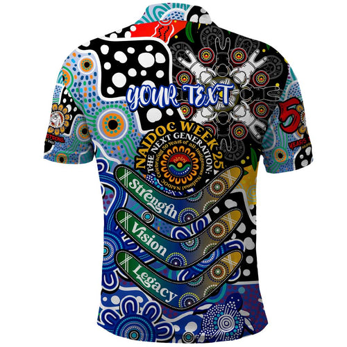 Personalised Bulldogs NRL Celebrating 50 Years of Naidoc Polo Shirt NAIDOC Week 2025 Aboriginal