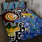 Bulldogs NRL Celebrating 50 Years of Naidoc Quilt Bed Set NAIDOC Week 2025 Aboriginal