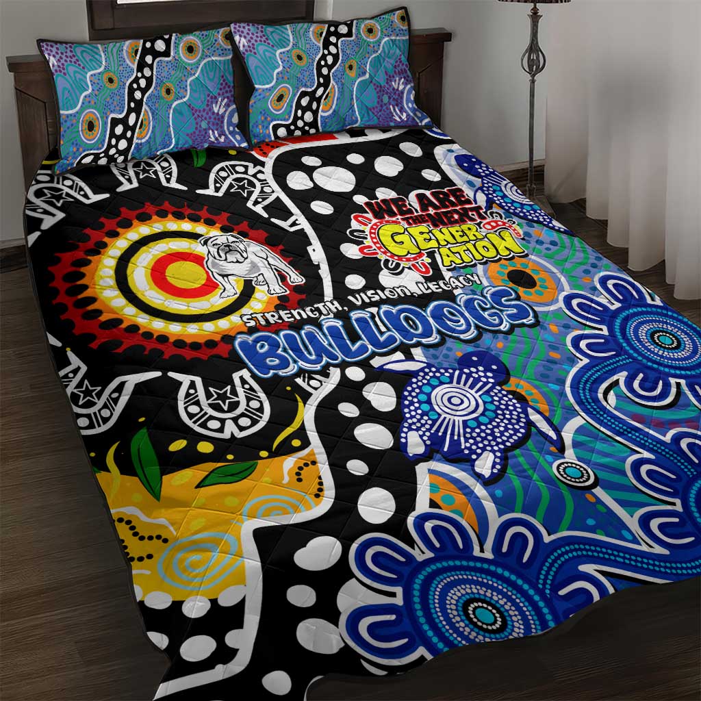 Bulldogs NRL Celebrating 50 Years of Naidoc Quilt Bed Set NAIDOC Week 2025 Aboriginal