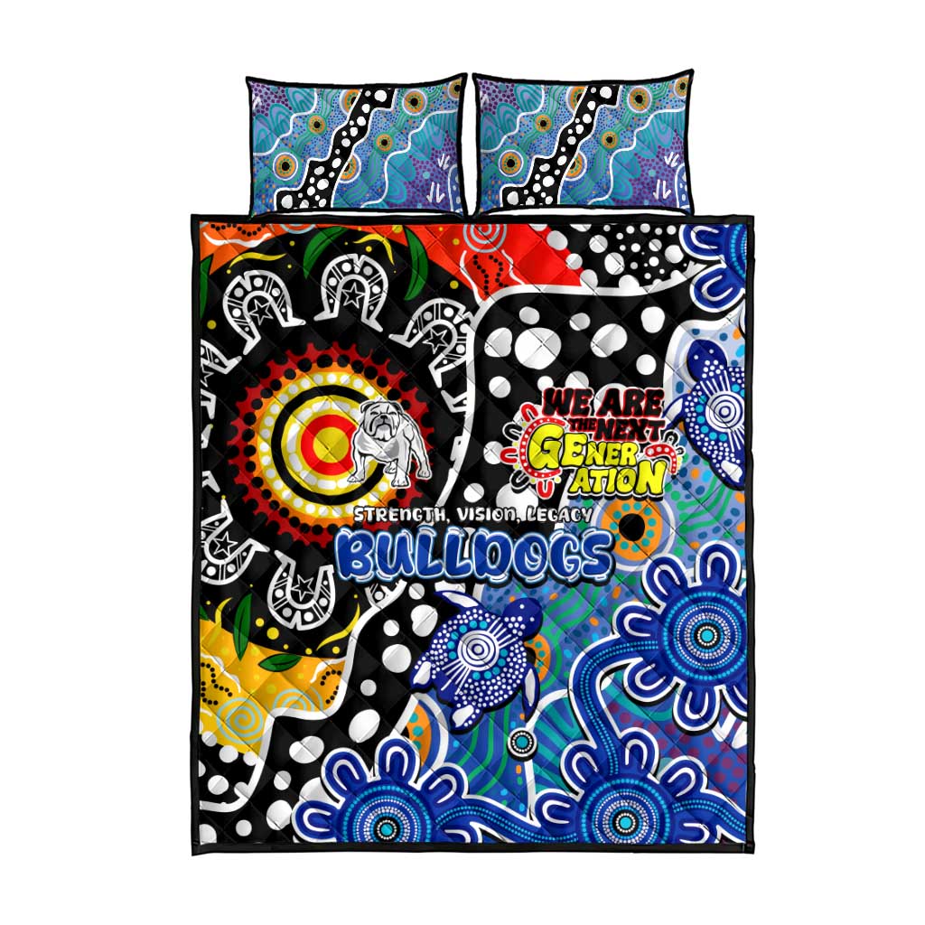 Bulldogs NRL Celebrating 50 Years of Naidoc Quilt Bed Set NAIDOC Week 2025 Aboriginal