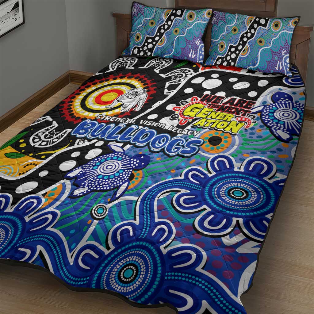 Bulldogs NRL Celebrating 50 Years of Naidoc Quilt Bed Set NAIDOC Week 2025 Aboriginal