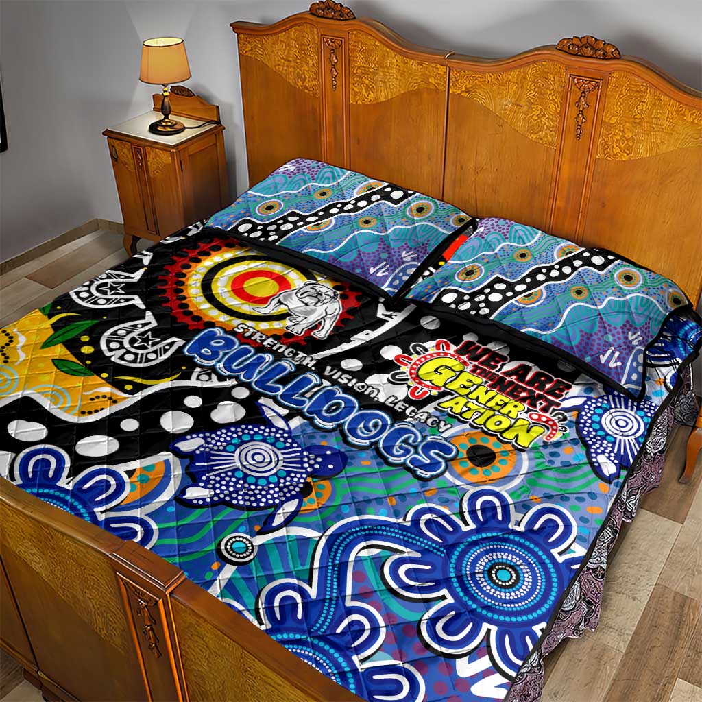 Bulldogs NRL Celebrating 50 Years of Naidoc Quilt Bed Set NAIDOC Week 2025 Aboriginal
