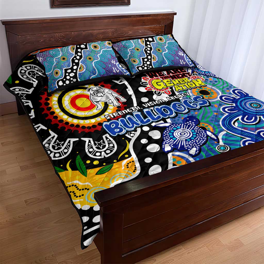 Bulldogs NRL Celebrating 50 Years of Naidoc Quilt Bed Set NAIDOC Week 2025 Aboriginal