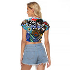 Personalised Bulldogs NRL Celebrating 50 Years of Naidoc Raglan Cropped T Shirt NAIDOC Week 2025 Aboriginal