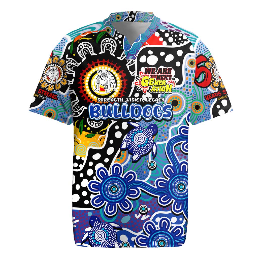 Personalised Bulldogs NRL Celebrating 50 Years of Naidoc Rugby Jersey NAIDOC Week 2025 Aboriginal