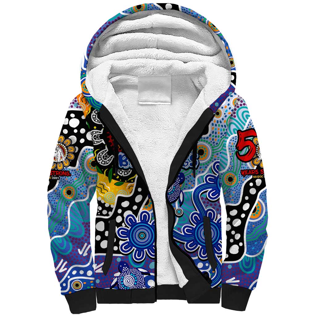 Personalised Bulldogs NRL Celebrating 50 Years of Naidoc Sherpa Hoodie NAIDOC Week 2025 Aboriginal