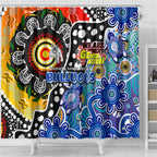 Bulldogs NRL Celebrating 50 Years of Naidoc Shower Curtain NAIDOC Week 2025 Aboriginal