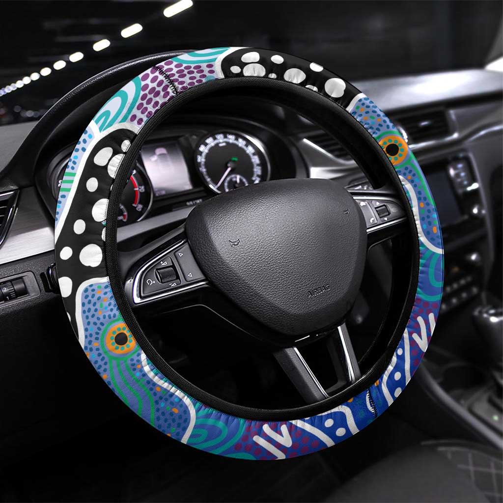 Bulldogs NRL Celebrating 50 Years of Naidoc Steering Wheel Cover NAIDOC Week 2025 Aboriginal