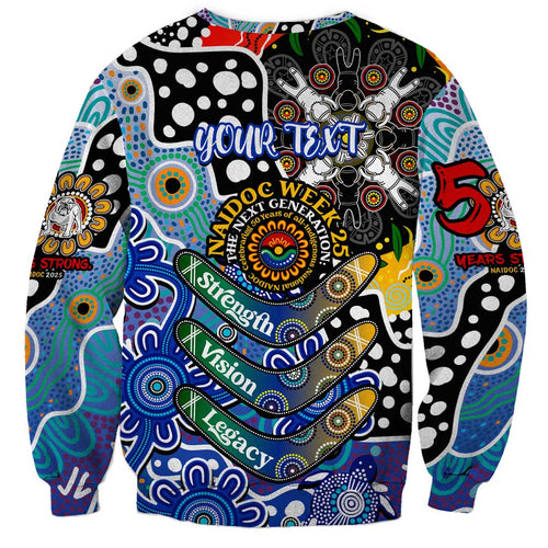 Personalised Bulldogs NRL Celebrating 50 Years of Naidoc Sweatshirt NAIDOC Week 2025 Aboriginal