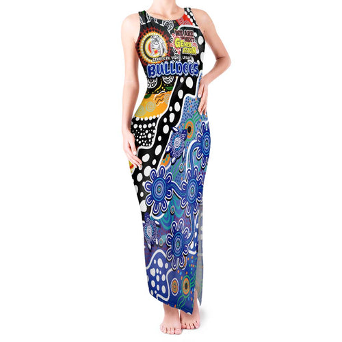 Personalised Bulldogs NRL Celebrating 50 Years of Naidoc Tank Maxi Dress NAIDOC Week 2025 Aboriginal