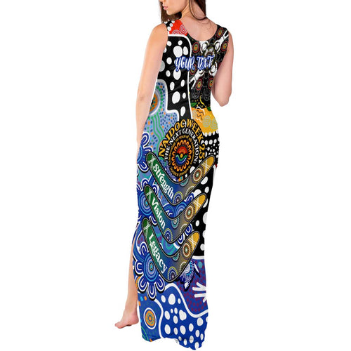 Personalised Bulldogs NRL Celebrating 50 Years of Naidoc Tank Maxi Dress NAIDOC Week 2025 Aboriginal