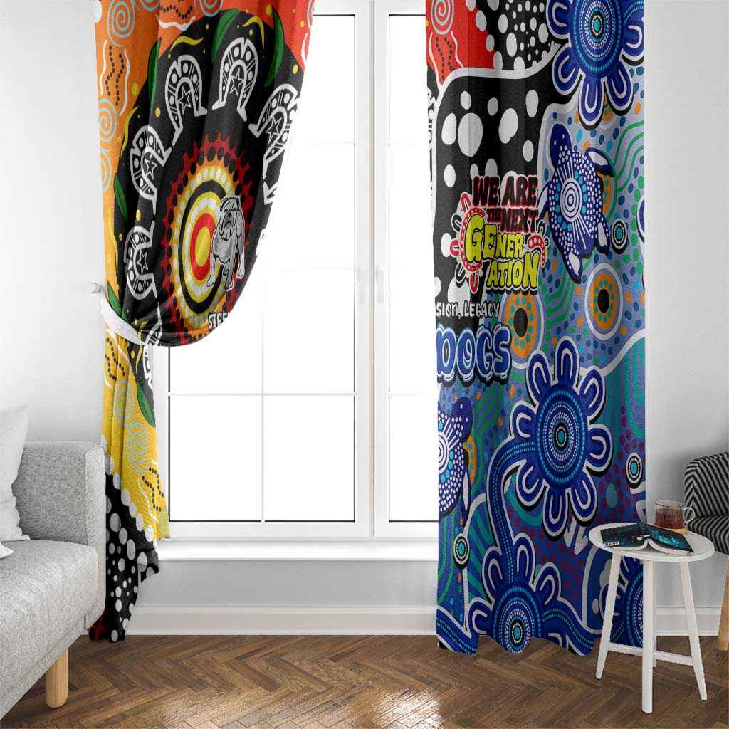 Bulldogs NRL Celebrating 50 Years of Naidoc Window Curtain NAIDOC Week 2025 Aboriginal