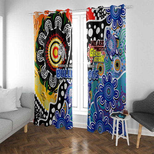 Bulldogs NRL Celebrating 50 Years of Naidoc Window Curtain NAIDOC Week 2025 Aboriginal