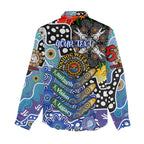 Personalised Bulldogs NRL Celebrating 50 Years of Naidoc Women Casual Shirt NAIDOC Week 2025 Aboriginal