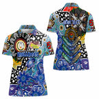 Personalised Bulldogs NRL Celebrating 50 Years of Naidoc Women Polo Shirt NAIDOC Week 2025 Aboriginal