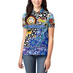 Personalised Bulldogs NRL Celebrating 50 Years of Naidoc Women Polo Shirt NAIDOC Week 2025 Aboriginal