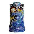 Personalised Bulldogs NRL Celebrating 50 Years of Naidoc Women Sleeveless Polo Shirt NAIDOC Week 2025 Aboriginal