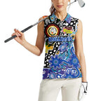 Personalised Bulldogs NRL Celebrating 50 Years of Naidoc Women Sleeveless Polo Shirt NAIDOC Week 2025 Aboriginal