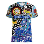 Personalised Bulldogs NRL Celebrating 50 Years of Naidoc Women V-Neck T-Shirt NAIDOC Week 2025 Aboriginal