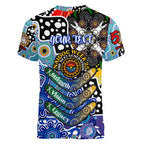 Personalised Bulldogs NRL Celebrating 50 Years of Naidoc Women V-Neck T-Shirt NAIDOC Week 2025 Aboriginal