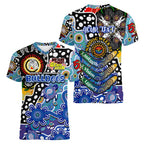 Personalised Bulldogs NRL Celebrating 50 Years of Naidoc Women V-Neck T-Shirt NAIDOC Week 2025 Aboriginal
