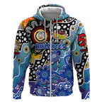 Personalised Bulldogs NRL Celebrating 50 Years of Naidoc Zip Hoodie NAIDOC Week 2025 Aboriginal