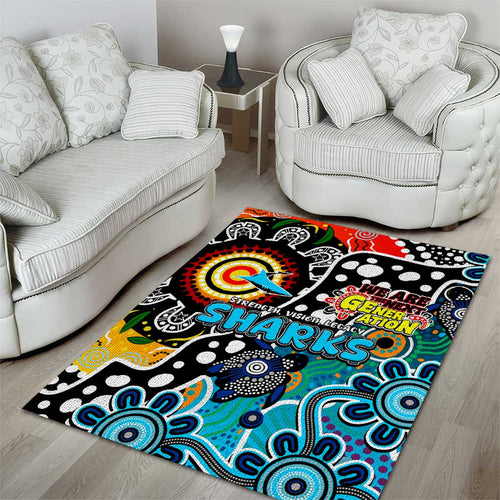 Sharks NRL Celebrating 50 Years of Naidoc Area Rug NAIDOC Week 2025 Aboriginal