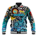 Personalised Sharks NRL Celebrating 50 Years of Naidoc Baseball Jacket NAIDOC Week 2025 Aboriginal