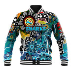 Personalised Sharks NRL Celebrating 50 Years of Naidoc Baseball Jacket NAIDOC Week 2025 Aboriginal