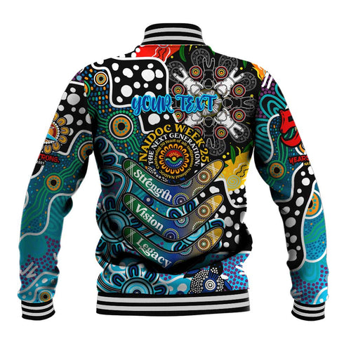 Personalised Sharks NRL Celebrating 50 Years of Naidoc Baseball Jacket NAIDOC Week 2025 Aboriginal